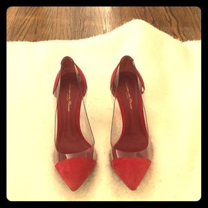 Gianvito Rossi 105 MM PLEXI/suede heels